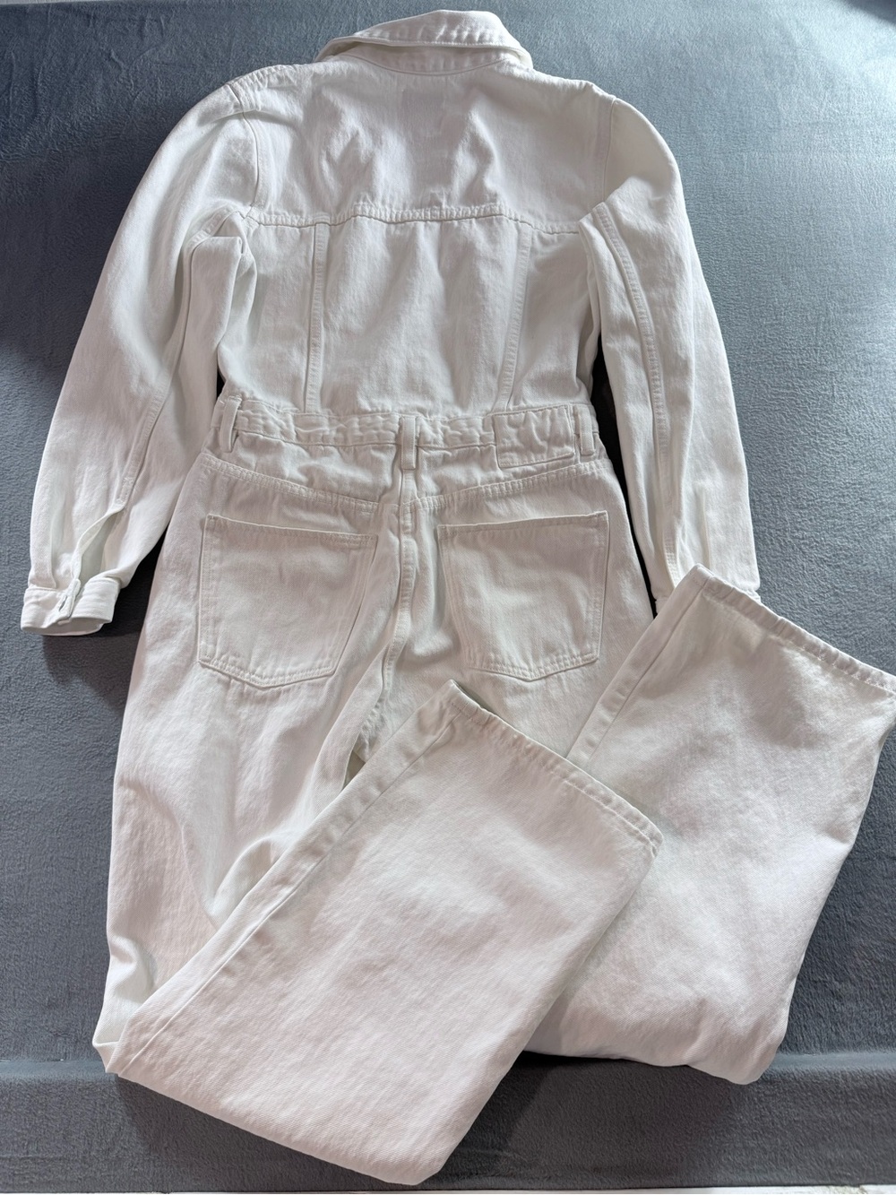 Zara - Women’s White Denim Jumpsuit - Picture 10 of 10